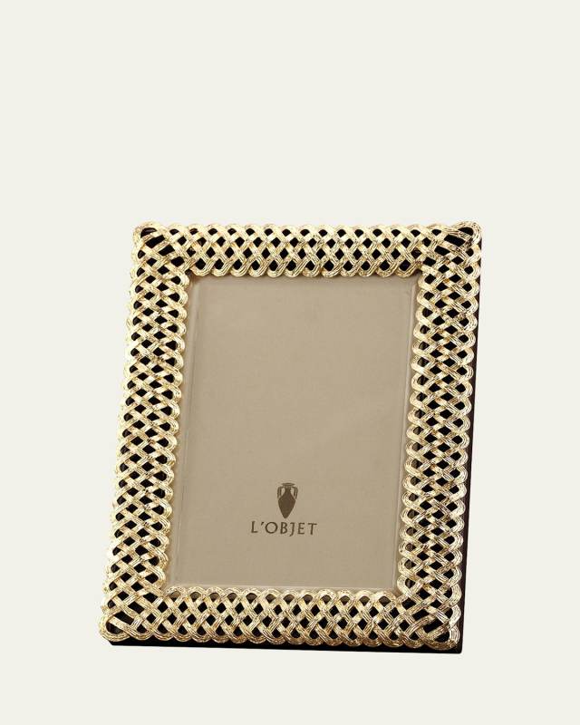 Gold Braid 4" x 6" Picture Frame
